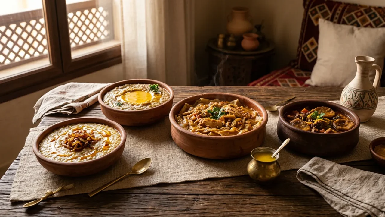 جريش وهريس وقرصان ومرقوق بالزعفران