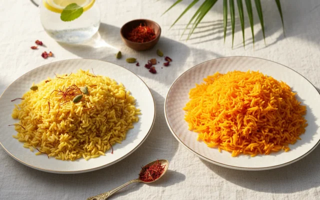 الزعفران أم ملوّن الطعام؟ الفرق في اللون والنكهة وكيف تختار لمائدتك