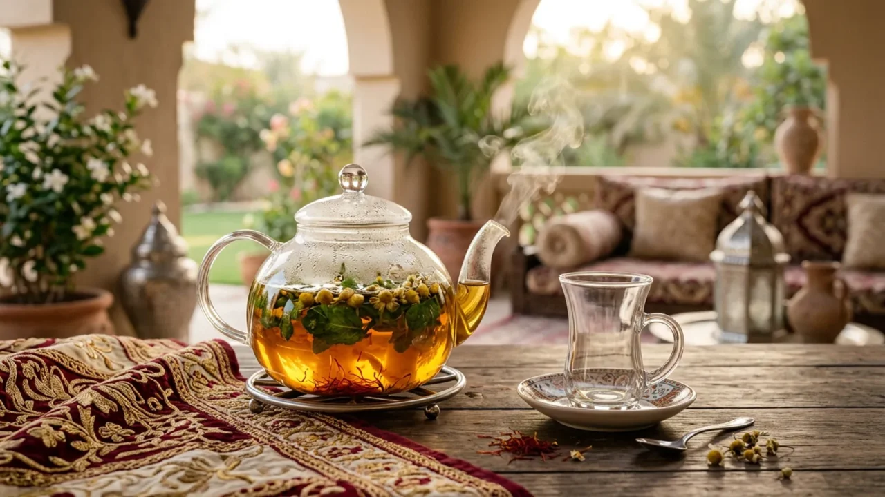 شاي أعشاب بالزعفران