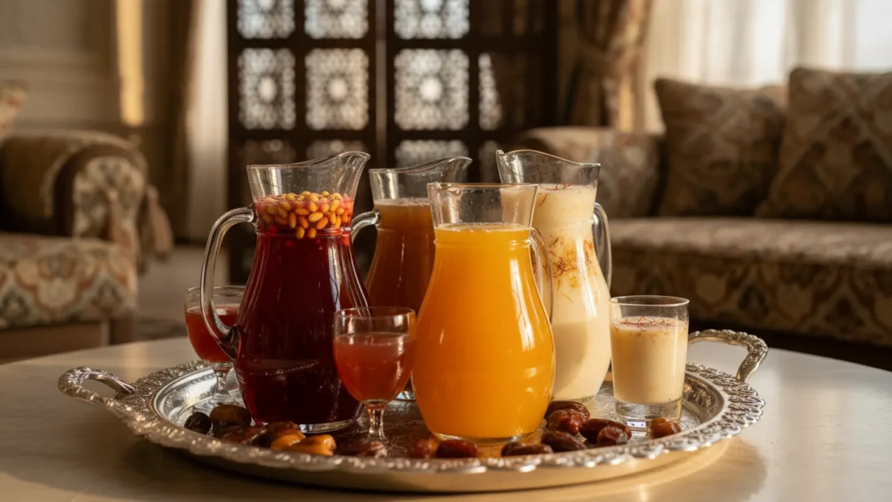 مشروبات رمضان التقليدية بالزعفران