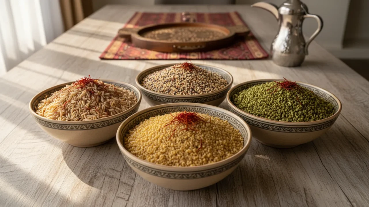 حبوب كاملة بالزعفران