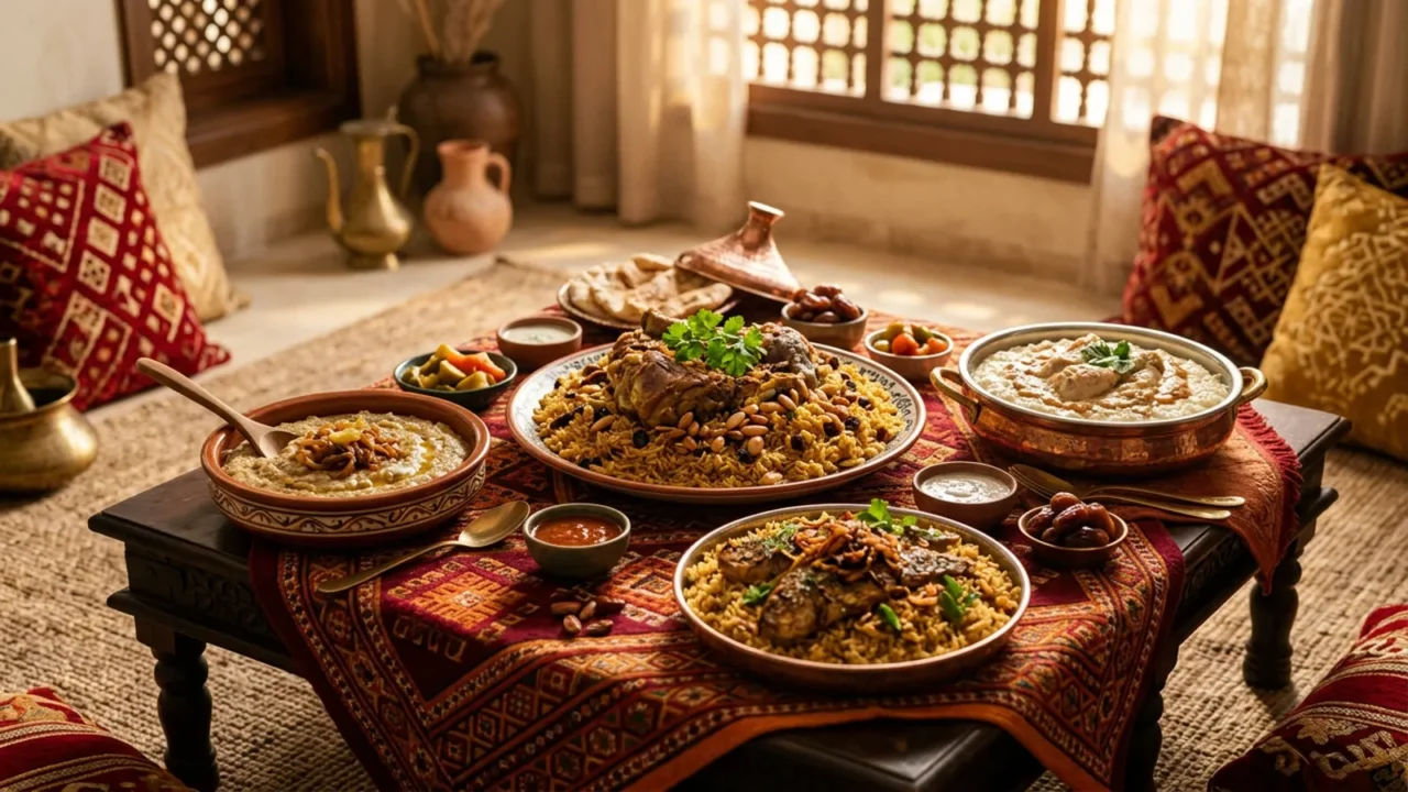 أكلات سعودية من مناطق مختلفة بالزعفران